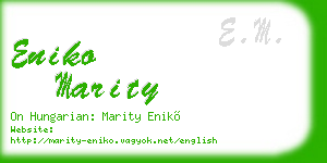 eniko marity business card